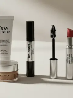 Minimalist makeup kit with 6 essential products for daily use