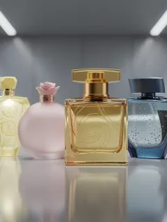 Six distinct fragrance bottles representing the 2026 fragrance forecast, showcasing diverse scent families.