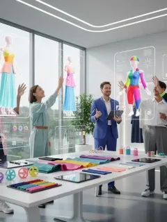 AI-powered fashion design studio showcasing spring 2026 clothing trends