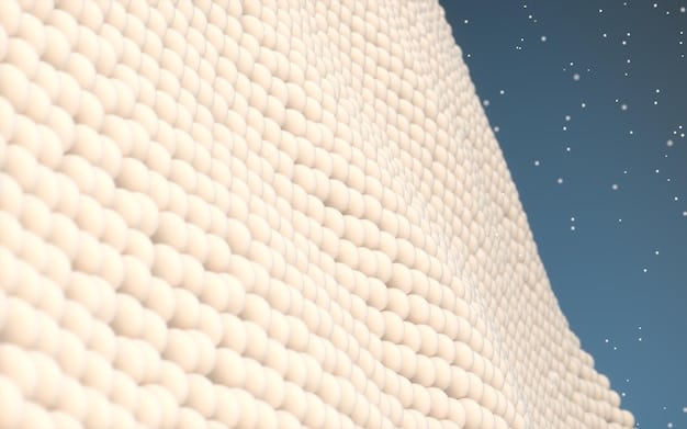 A cross-sectional view of an EVA midsole, showing the foam's cellular structure with visible air pockets. The image should also illustrate compression zones within the EVA material, indicating how it absorbs impact.