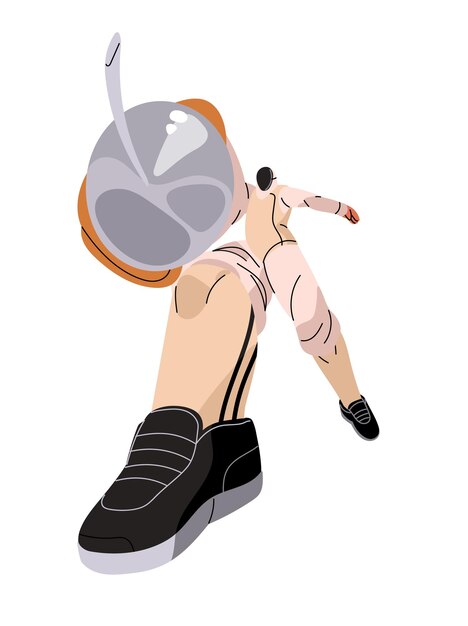An illustration showing the biomechanics of a basketball player's foot inside a Nike shoe. The image highlights the support structures, cushioning systems, and flexibility points that contribute to enhanced performance and injury prevention. The illustration includes annotations in German explaining the key features.