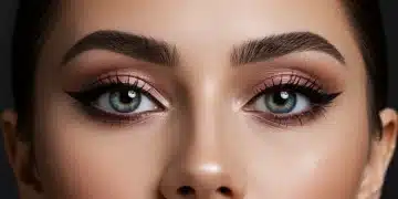 Model demonstrating advanced eye makeup for professional look 2026
