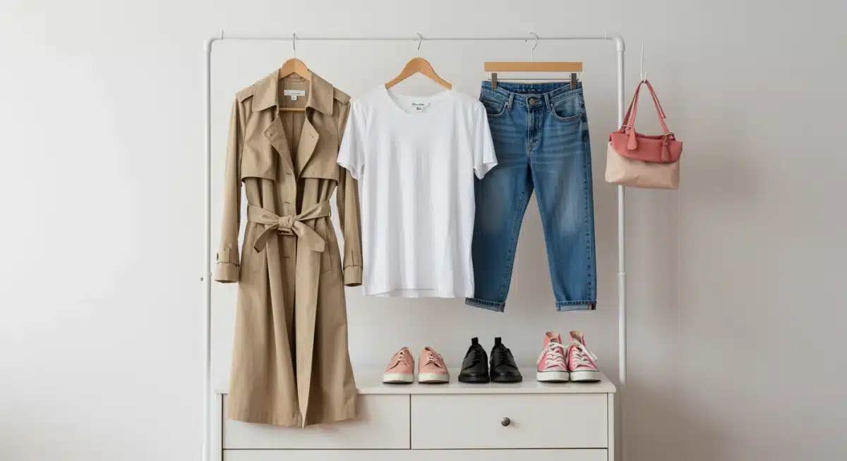 Spring capsule wardrobe with essential versatile pieces
