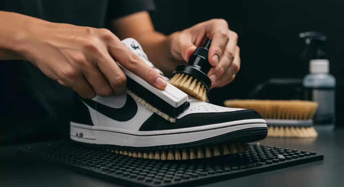 Proper cleaning techniques for extending shoe lifespan.