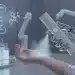 Futuristic perfume application device creating a personalized scent experience
