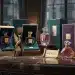 Collection of luxurious limited edition perfume bottles on a elegant display.