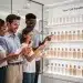 Consumers examining clean beauty makeup products with clear labels under new FDA regulations.