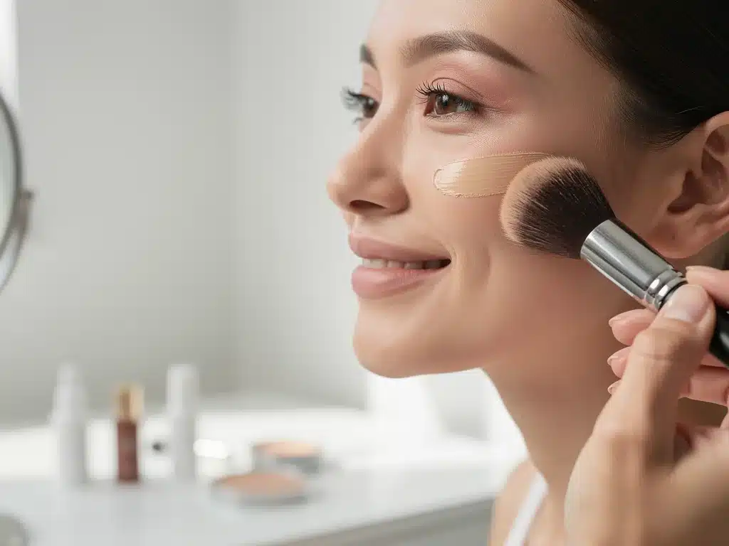 Person applying makeup, demonstrating effective techniques for a high-quality finish.