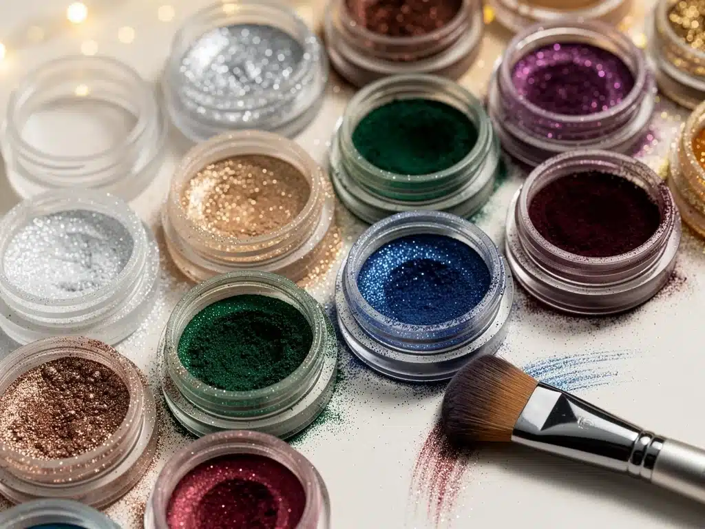 Vibrant and shimmering loose pigments for custom holiday makeup