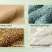 Collage of sustainable fabric innovations for apparel in 2026, highlighting eco-friendly textiles.