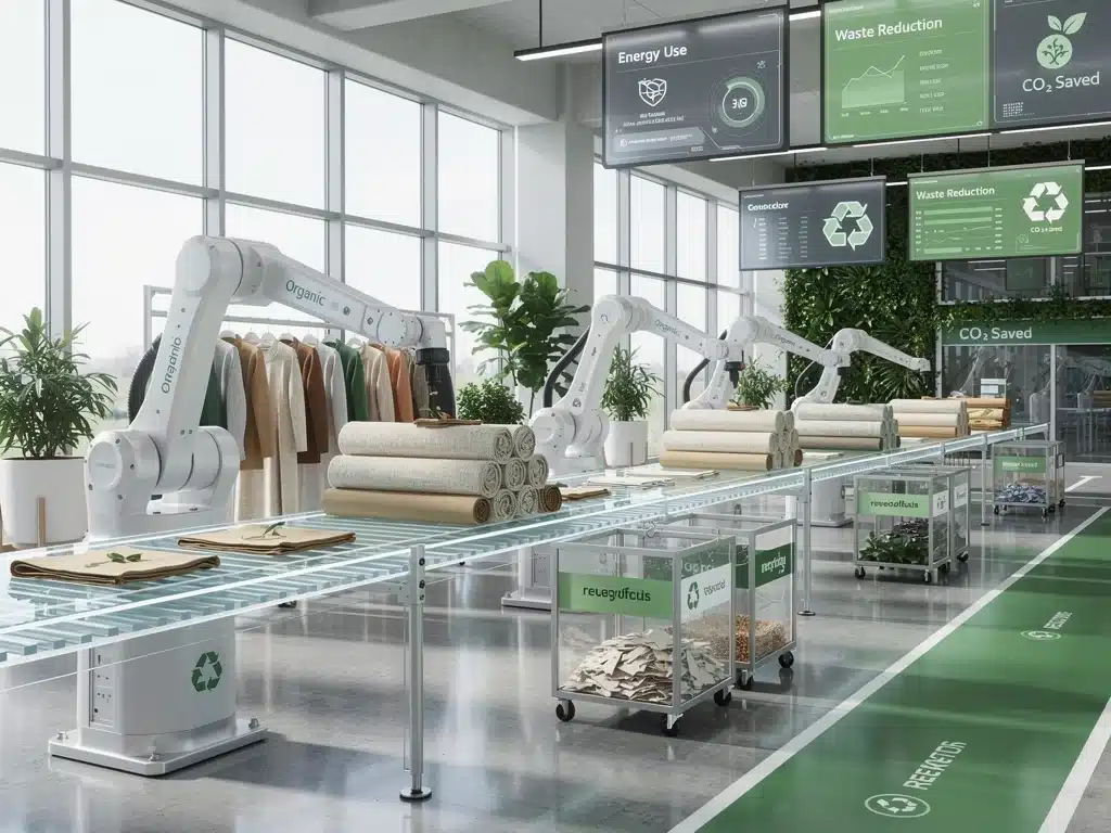 AI-optimized sustainable fashion manufacturing process