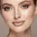 Woman with natural, radiant underpainting makeup finish