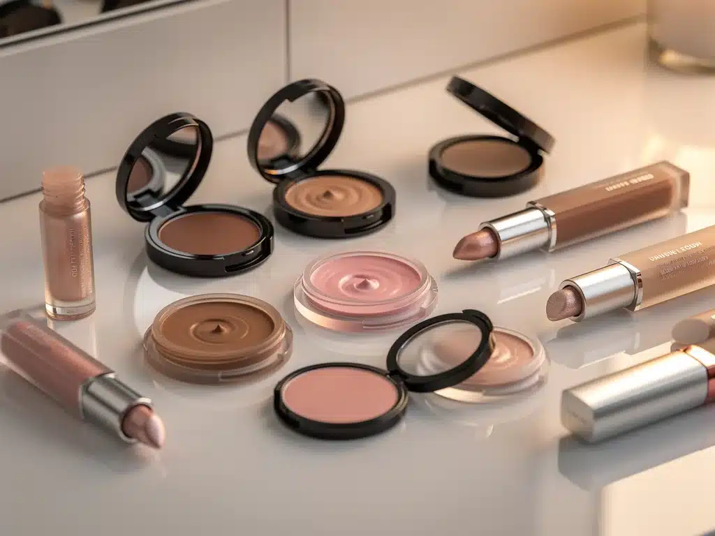 Cream contour, blush, and highlight products for underpainting
